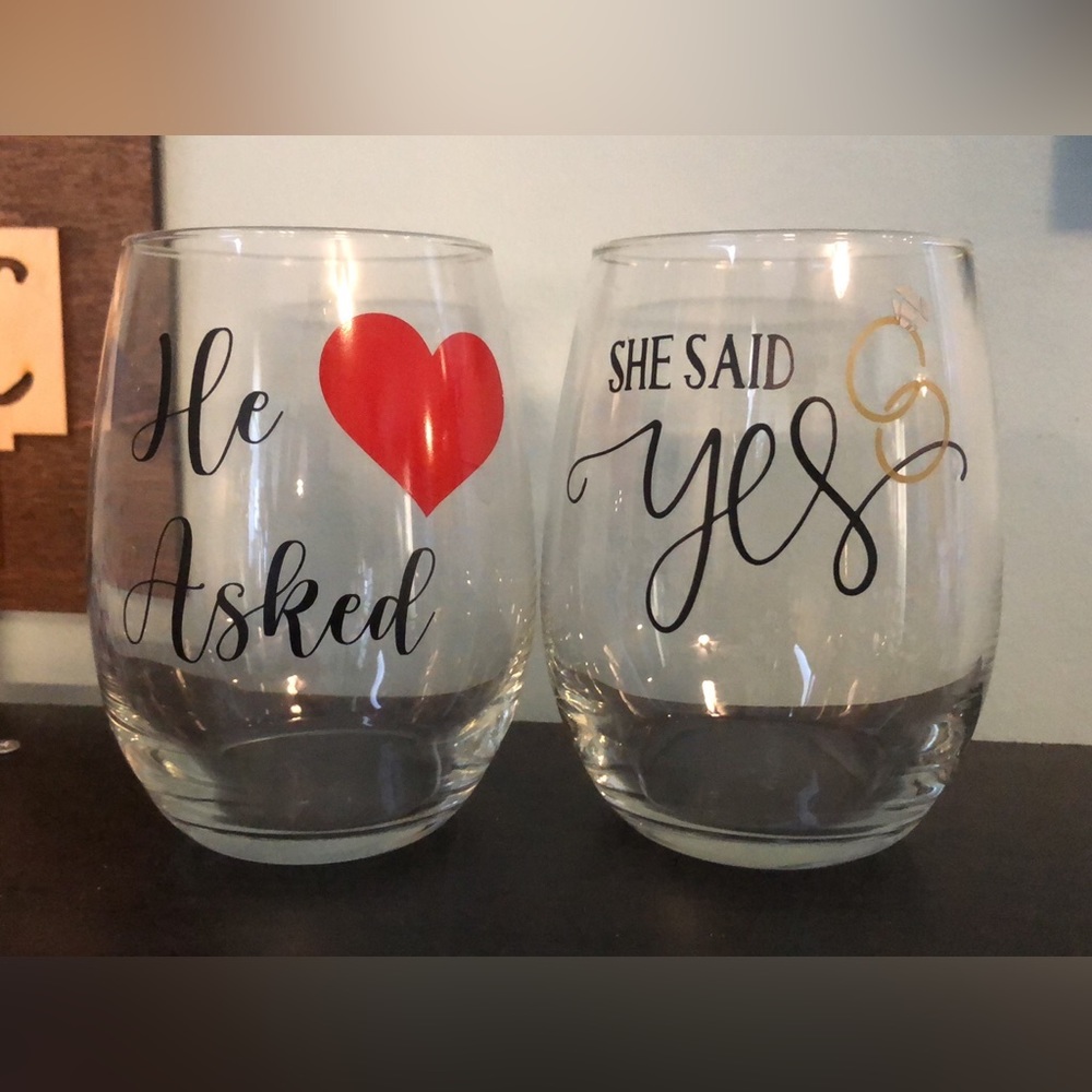 Newly Engaged Wine Glasses